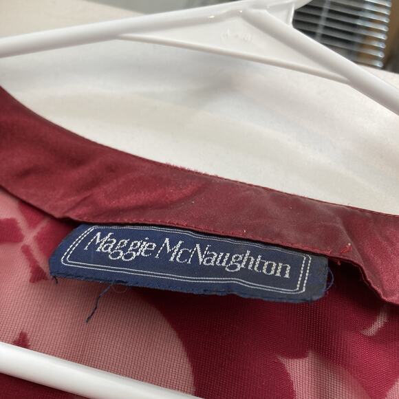 Maggie McNaughton Red Velvet Burnout Cardigan And Tank Top Set Est. Size 2X Boho - Picture 15 of 16